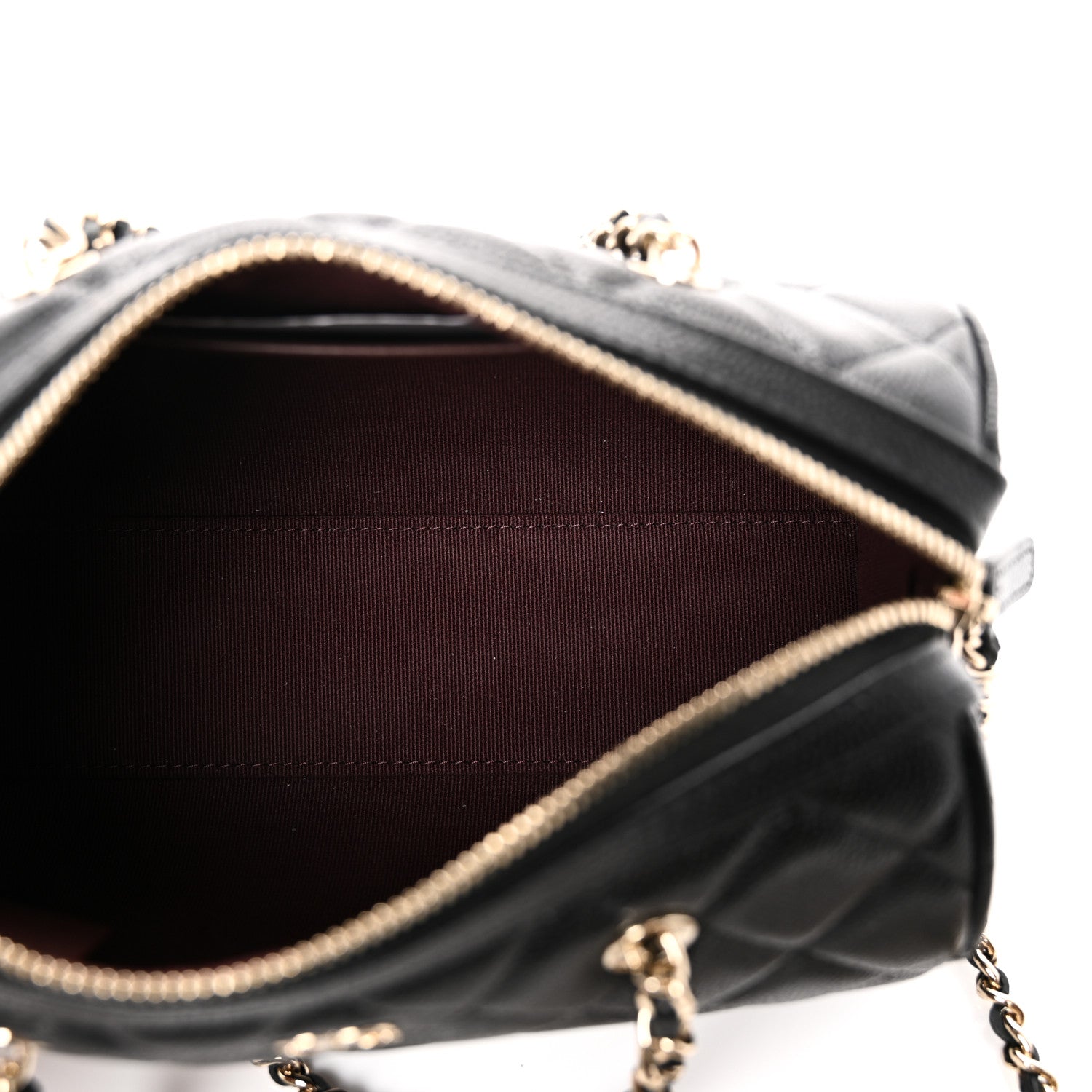 Chanel Caviar Quilted Barrel Clutch With Chain  Black 5 of 11