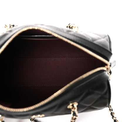 Chanel Caviar Quilted Barrel Clutch With Chain  Black 5 of 11