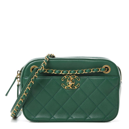 Chanel Goatskin Quilted 19 Camera Case Green 1 of 12
