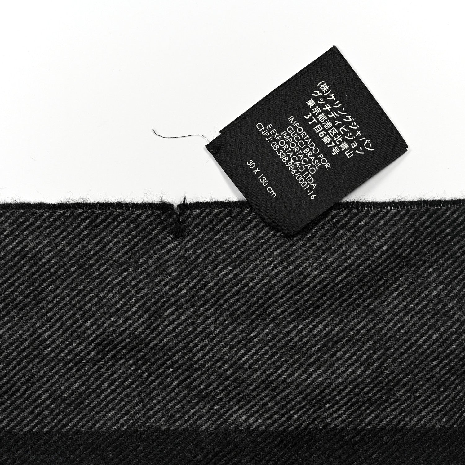 Gucci Wool Junweb Scarf Flannel Grey 6 of 6