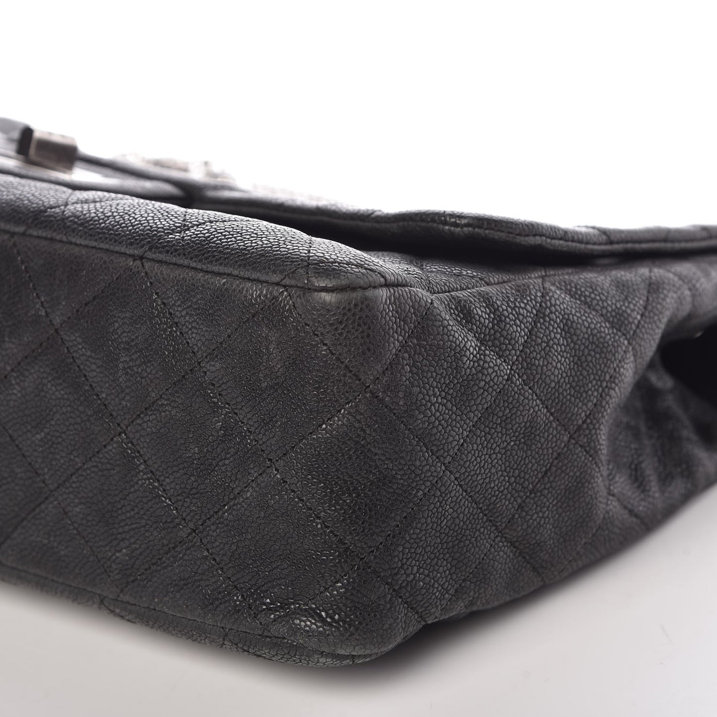 Washed Caviar Quilted 2.55 Reissue 227 Bijoux Chain Flap Black
