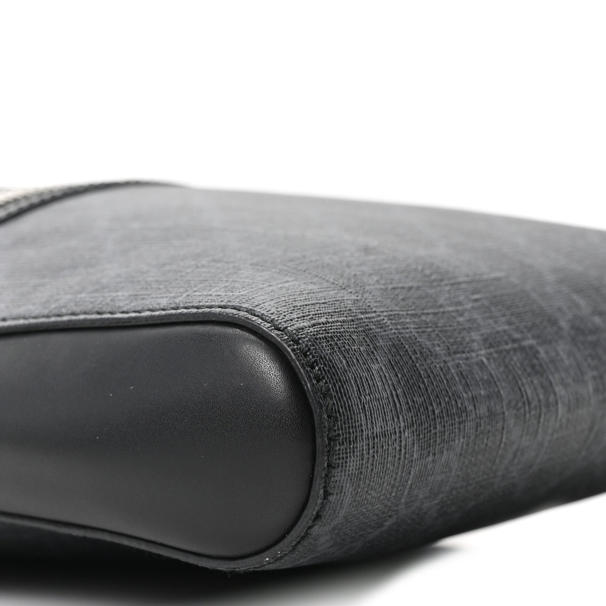 GG Supreme Monogram Web Small Flat Messenger Bag Black Grey