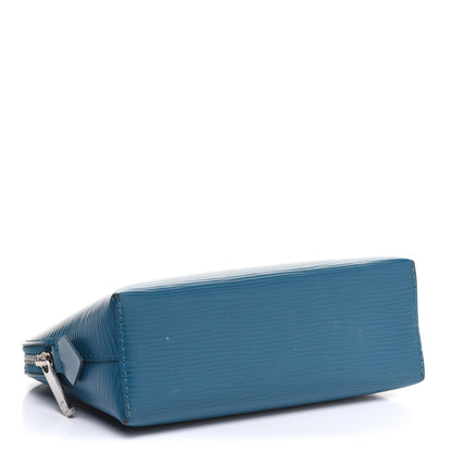Louis Vuitton Epi Cosmetic Pouch Cyan 4 of 13