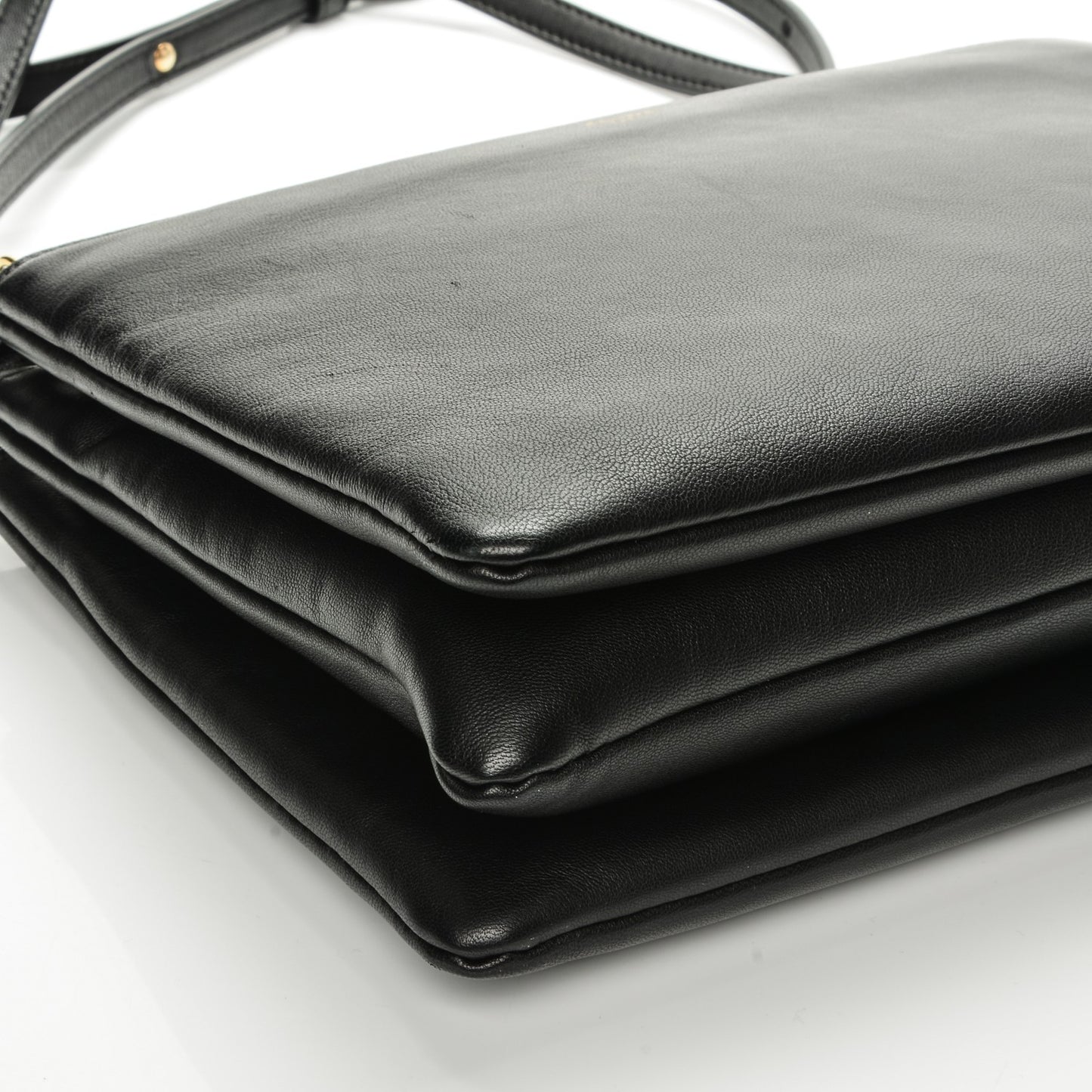 Lambskin Large Trio Crossbody Bag Black