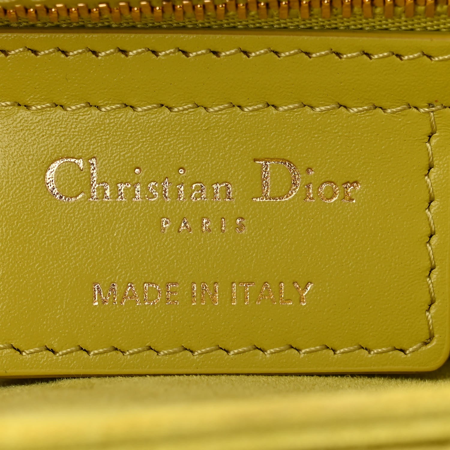 Christian Dior Calfskin CD Signature Flap Crossbody Lime 6 of 12