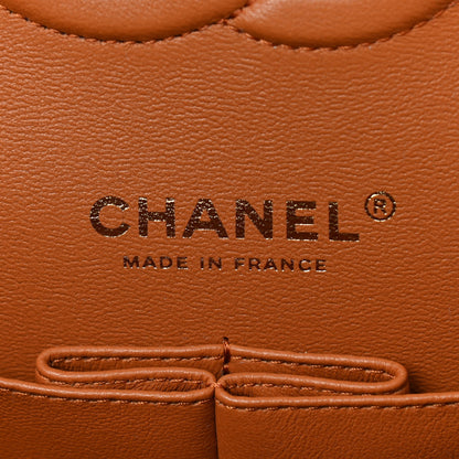 Chanel Caviar Quilted Medium Double Flap Light Brown 6 of 10