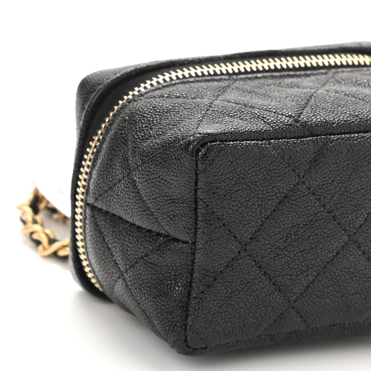 Chanel Caviar Quilted Mini Top Handle Vanity With Chain Black 9 of 11
