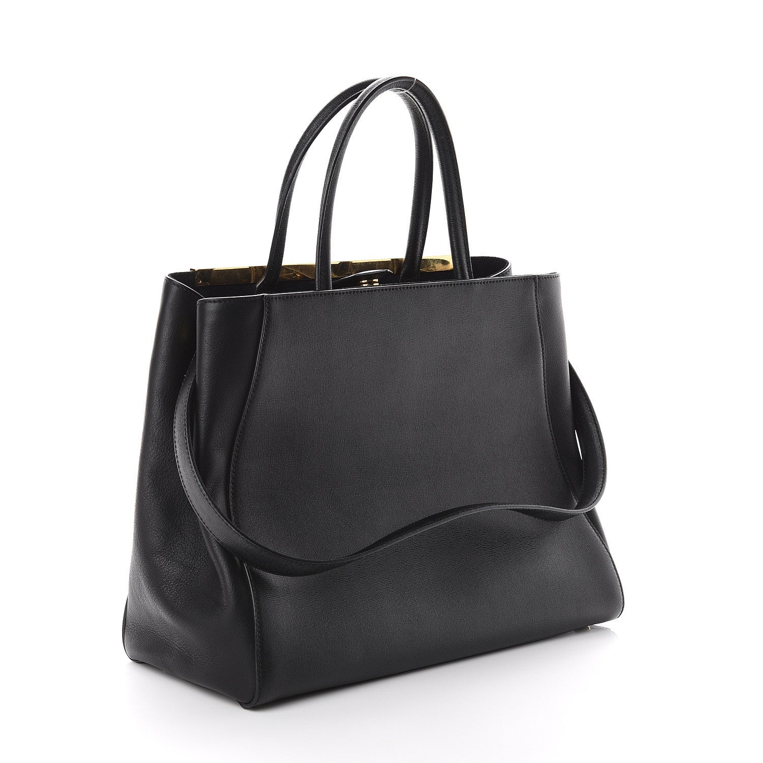 Fendi Vitello Elite Regular 2Jours Tote Black 2 of 8