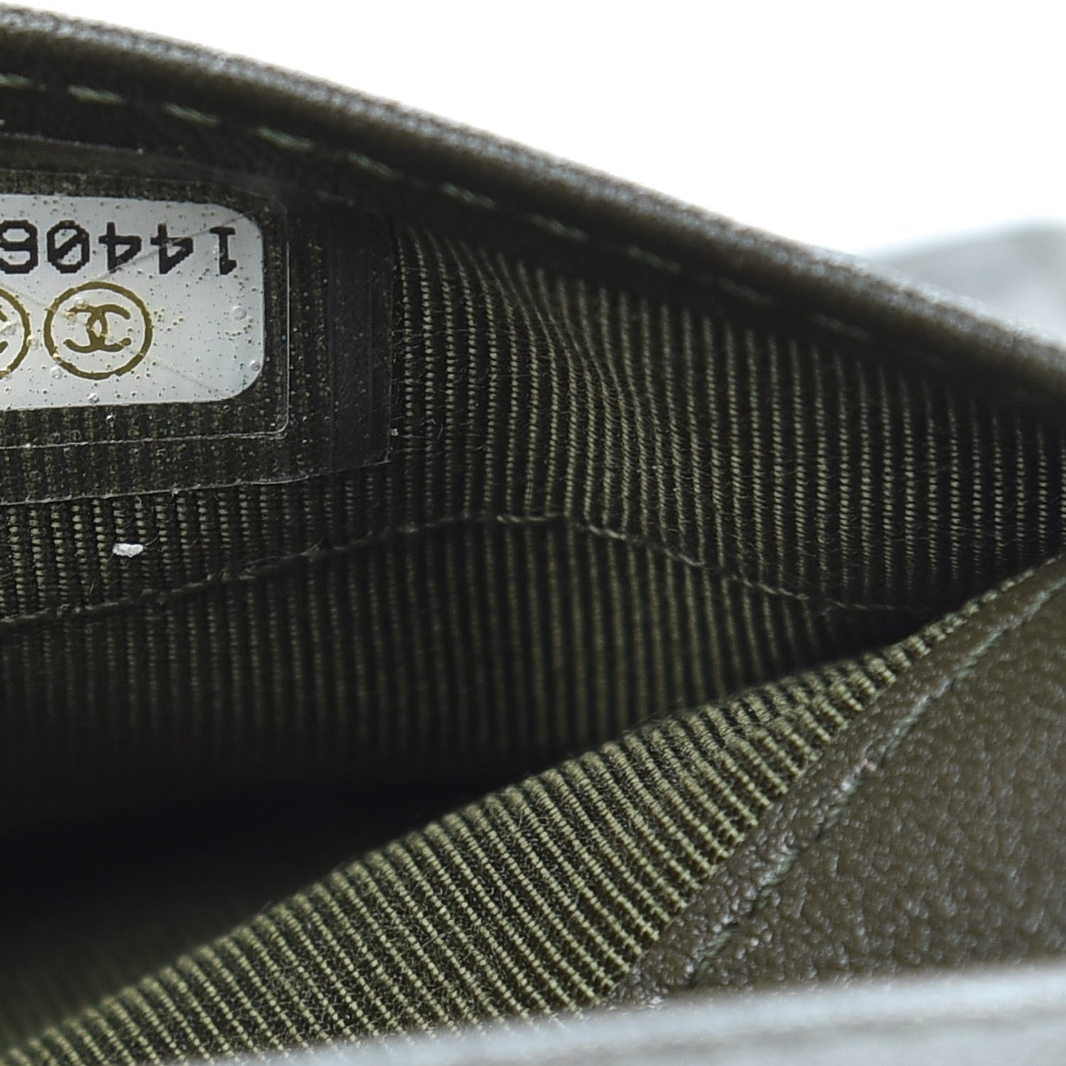 Chanel Caviar Quilted Large Flap Wallet Dark Green 7 of 17