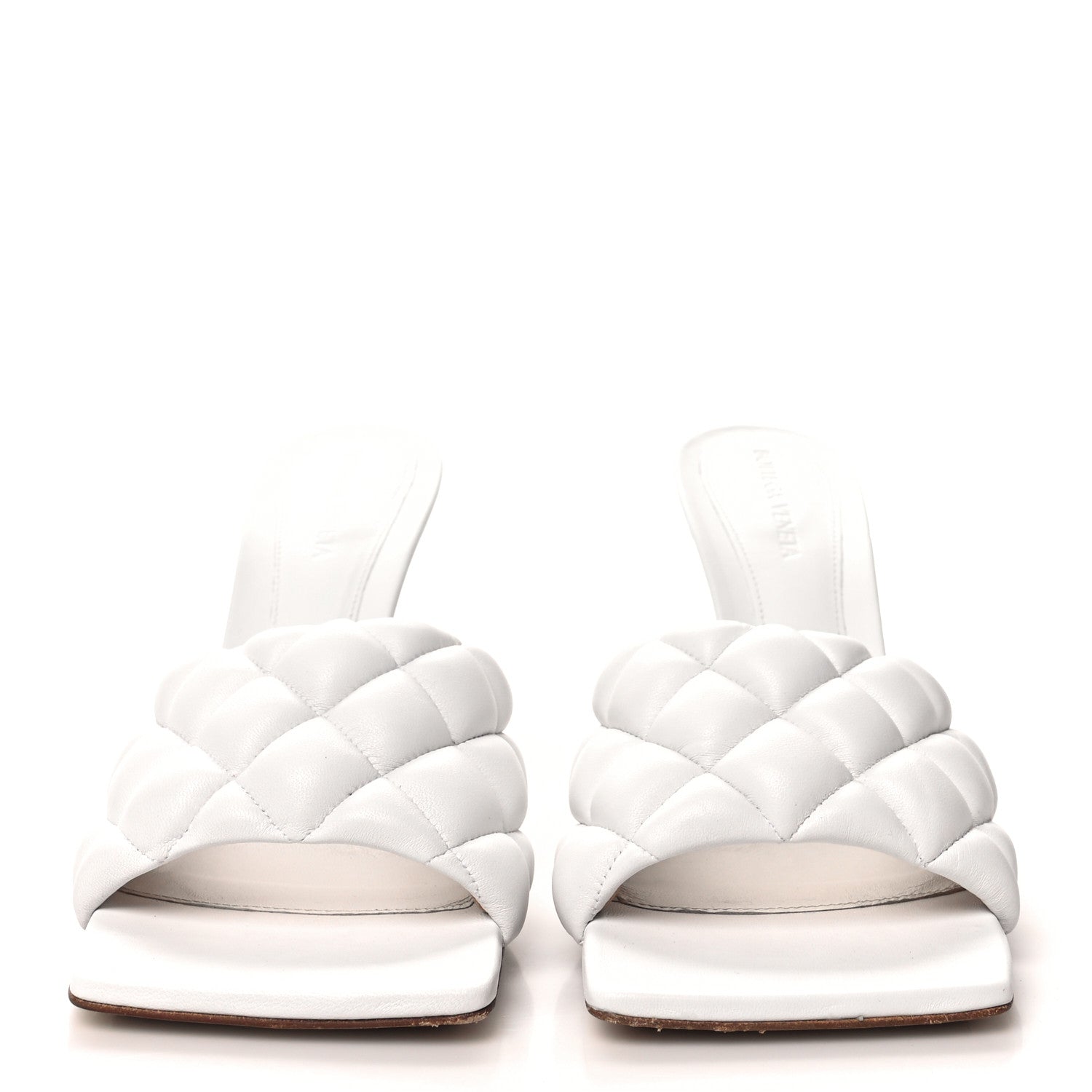 Bottega Veneta BOTTEGA VENETA Nappa Matelasse Padded Mule Sandals 40 Optic White 2 of 8