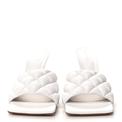 Bottega Veneta BOTTEGA VENETA Nappa Matelasse Padded Mule Sandals 40 Optic White 2 of 8