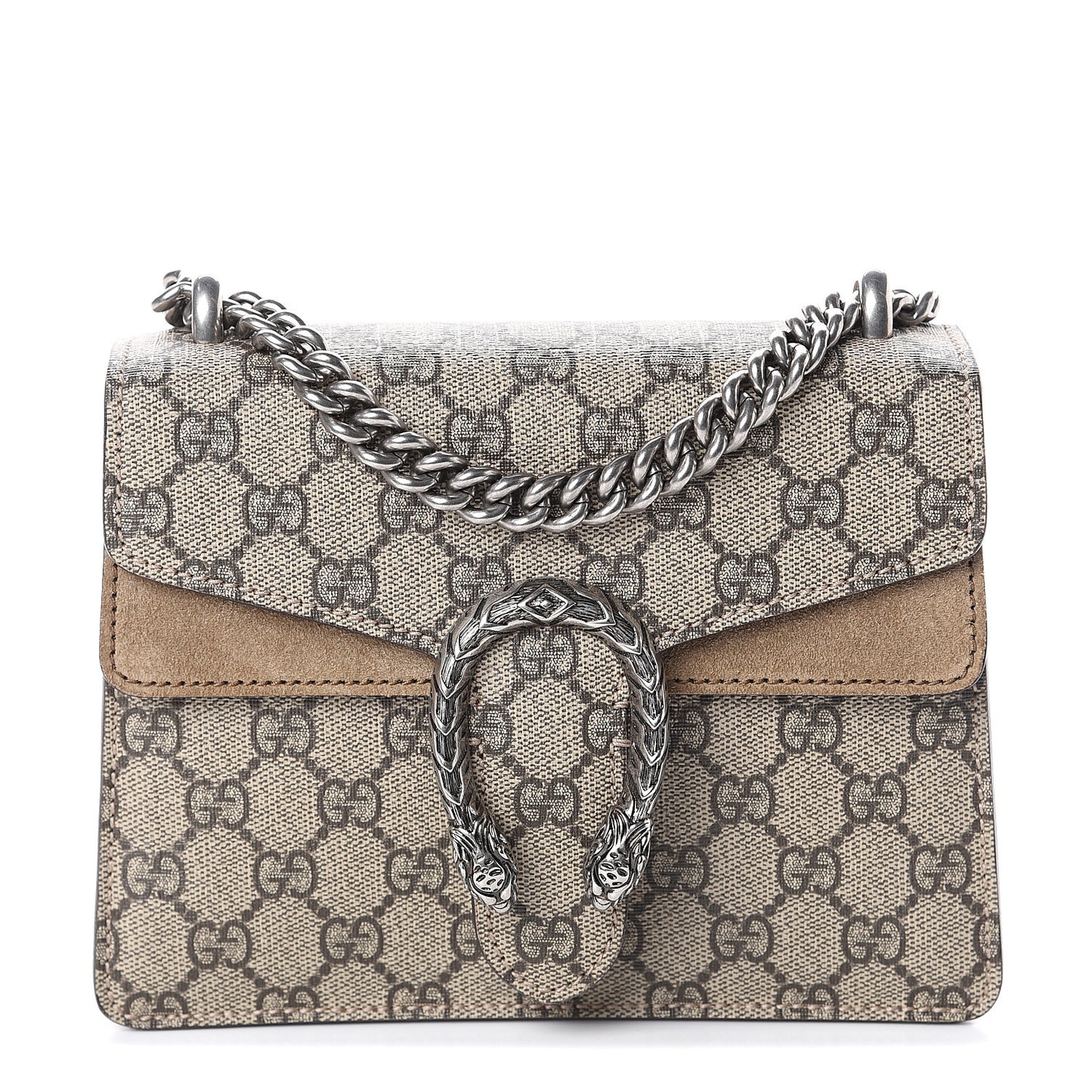 GG Supreme Monogram Mini Dionysus Shoulder Bag Taupe
