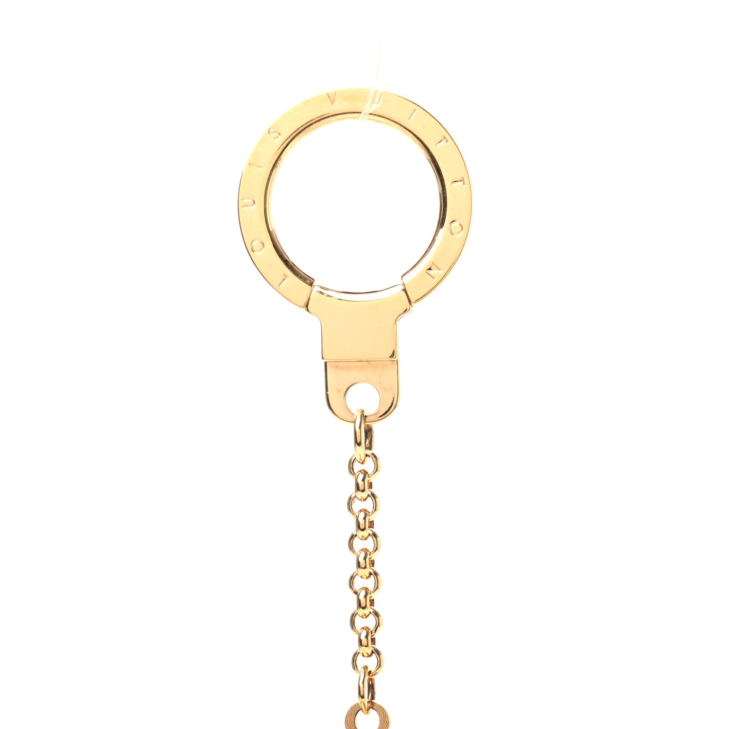 Louis Vuitton Mirror Ball Disco Key Holder Chain Ring Gold 3 of 3