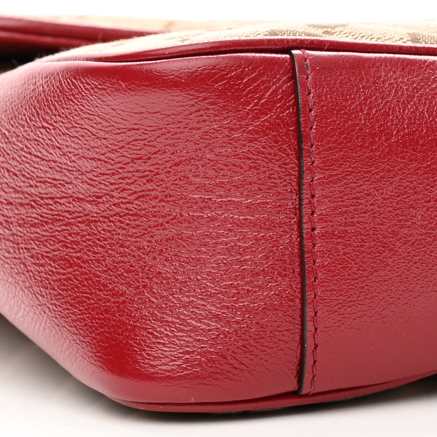 Gucci Monogram Azalea Calfskin Matelasse Diagonal Medium GG Marmont Shoulder Bag Beige Ebony New Cherry Red 9 of 11