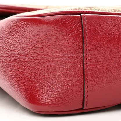 Gucci Monogram Azalea Calfskin Matelasse Diagonal Medium GG Marmont Shoulder Bag Beige Ebony New Cherry Red 9 of 11