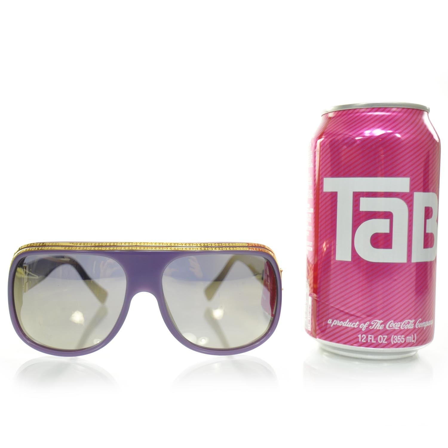 Louis Vuitton Millionaire Sunglasses Purple w Gold Plated Lenses 2 of 8