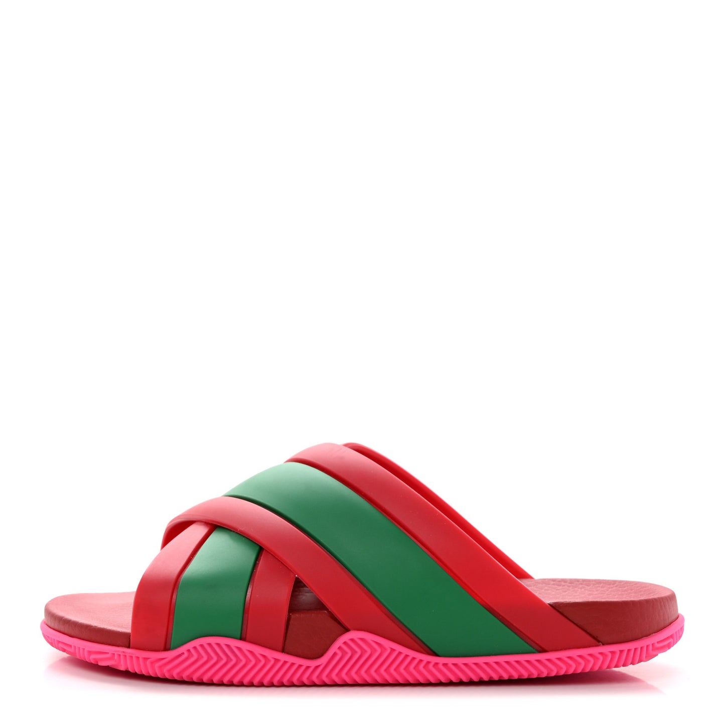 Rubber Web Womens Criss Cross Slide Sandals 36 Coral New Shamarock