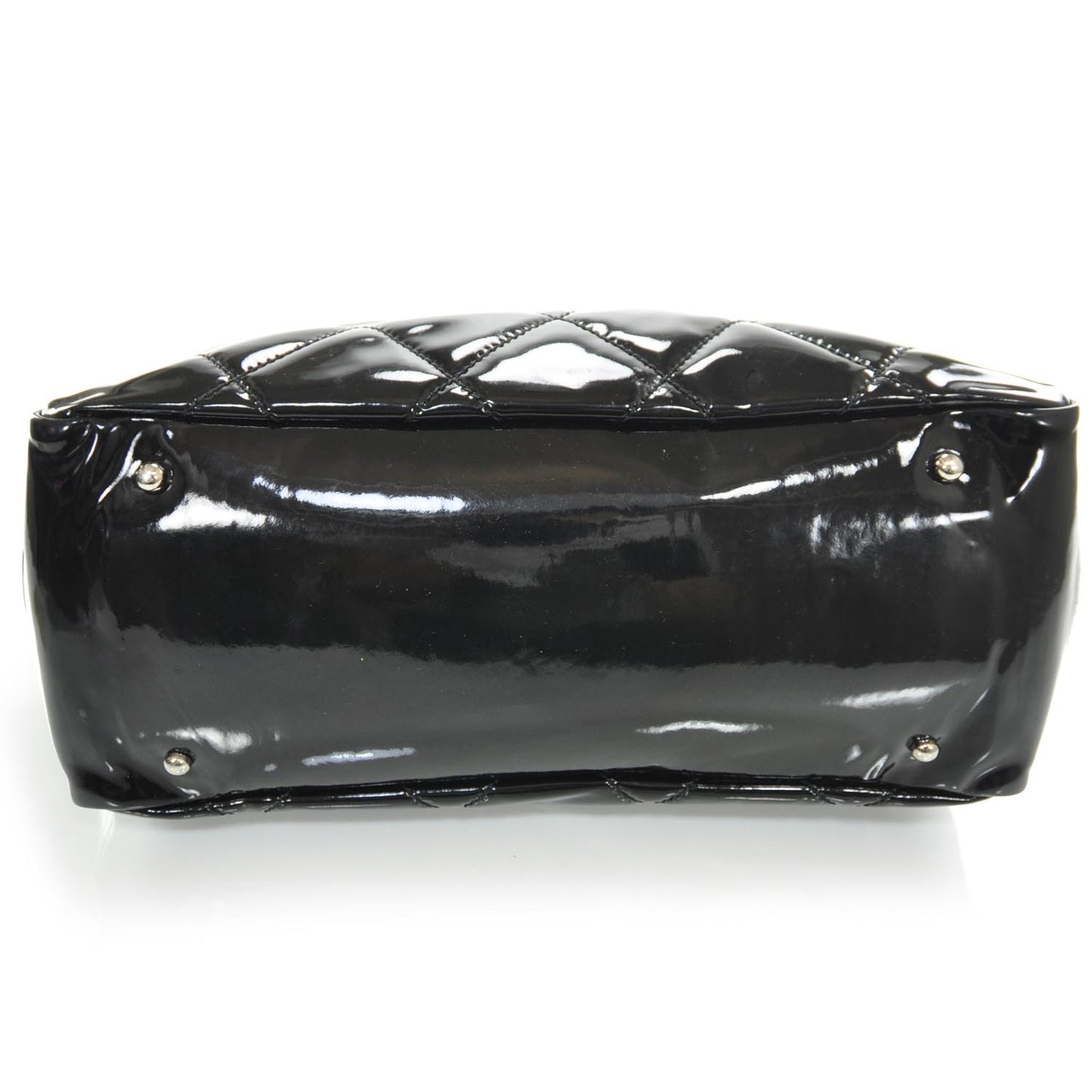 Vinyl Quilted Paris Biarritz Tote Black