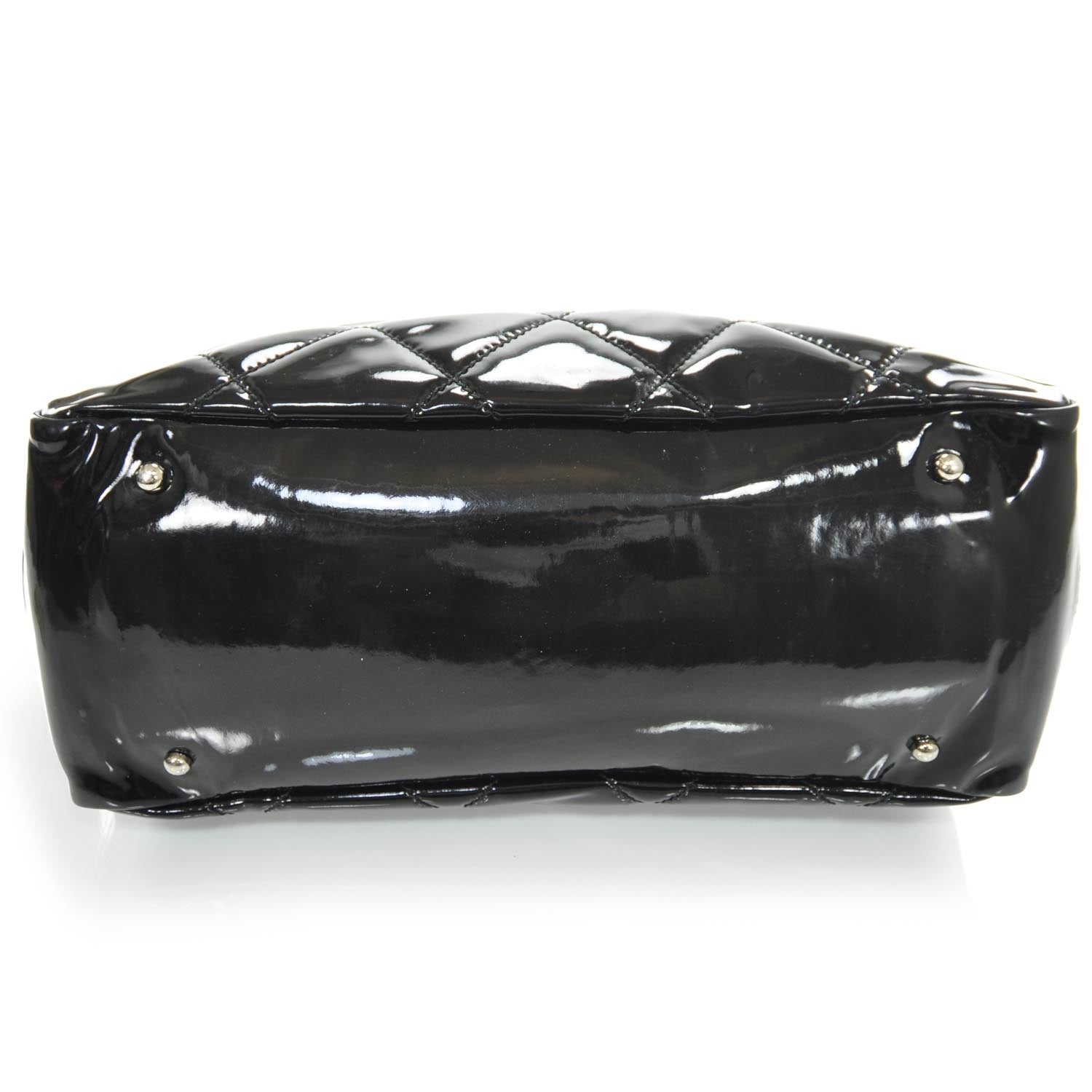Chanel Vinyl Quilted Paris Biarritz Tote Black 4 of 8