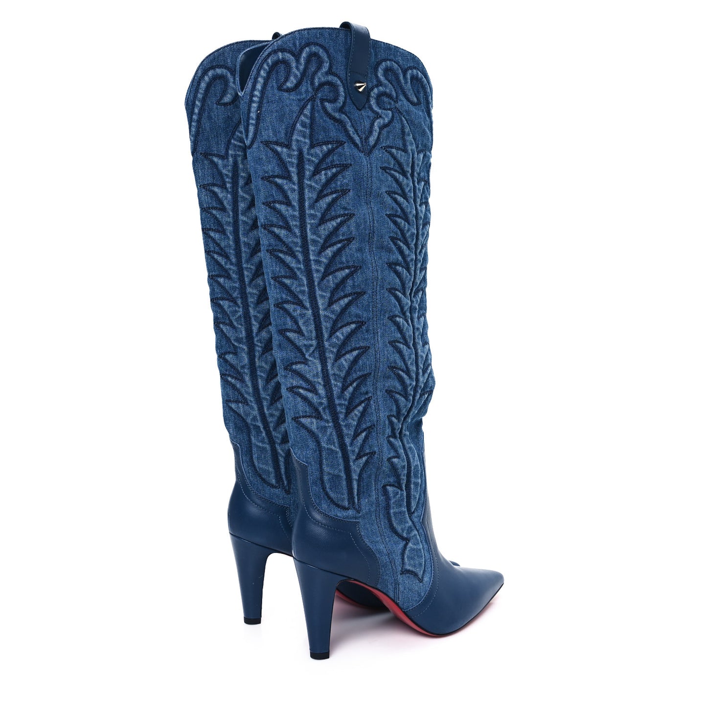 Nappa Denim Santia Botta 85 Tall Boots 39 Blue