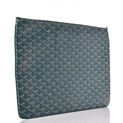Goyard Chevron Senat Pochette GM Green 3 of 8