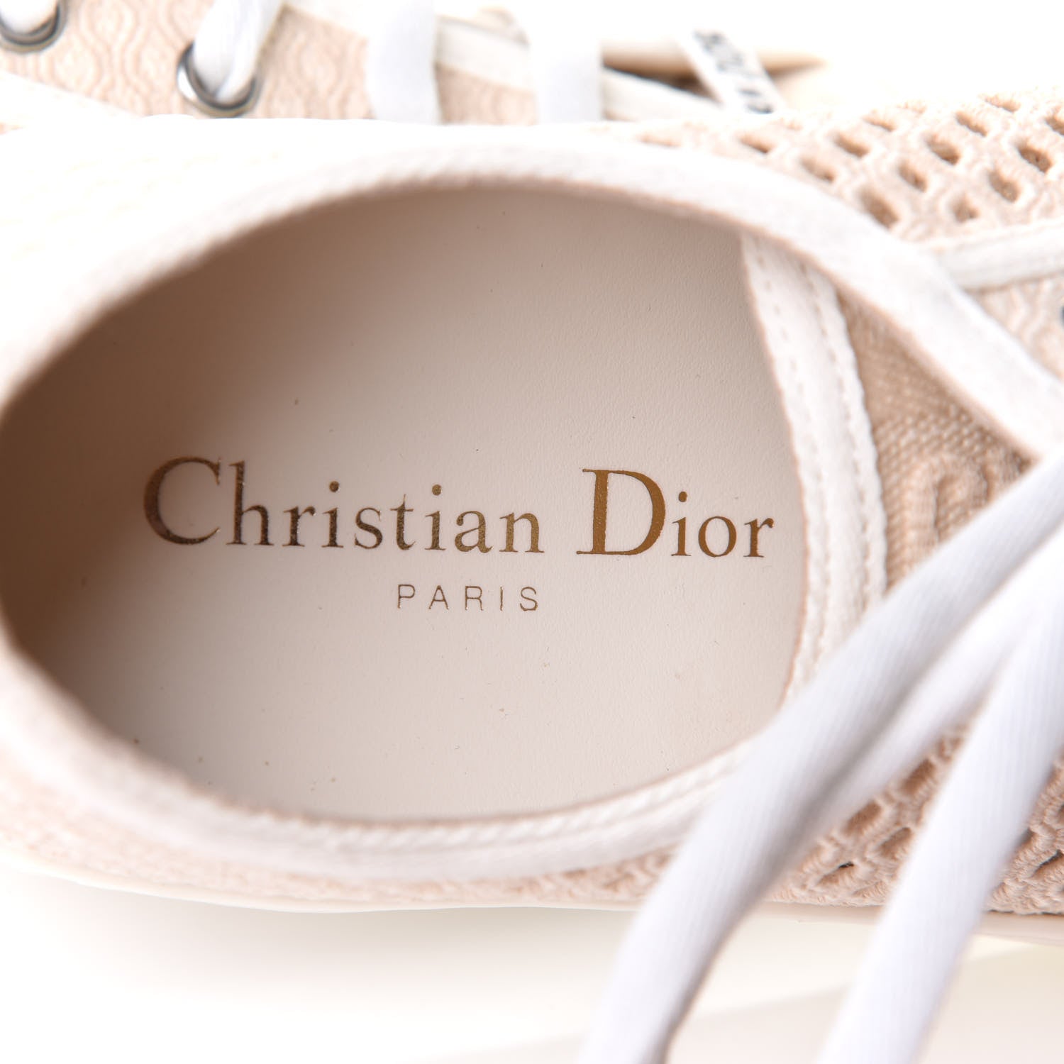 Christian Dior Resille Embroidered Walk'N'Dior Low Top Sneakers 37 Beige 8 of 11