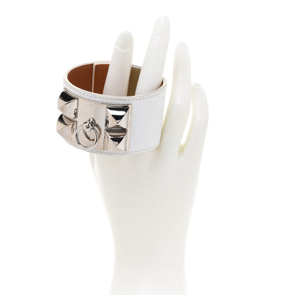 Hermes Epsom Collier de Chien CDC Bracelet S White 2 of 8