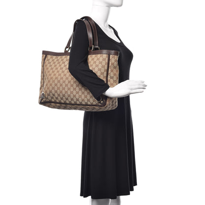Gucci Monogram Large Abbey Tote Dark Brown 2 of 11