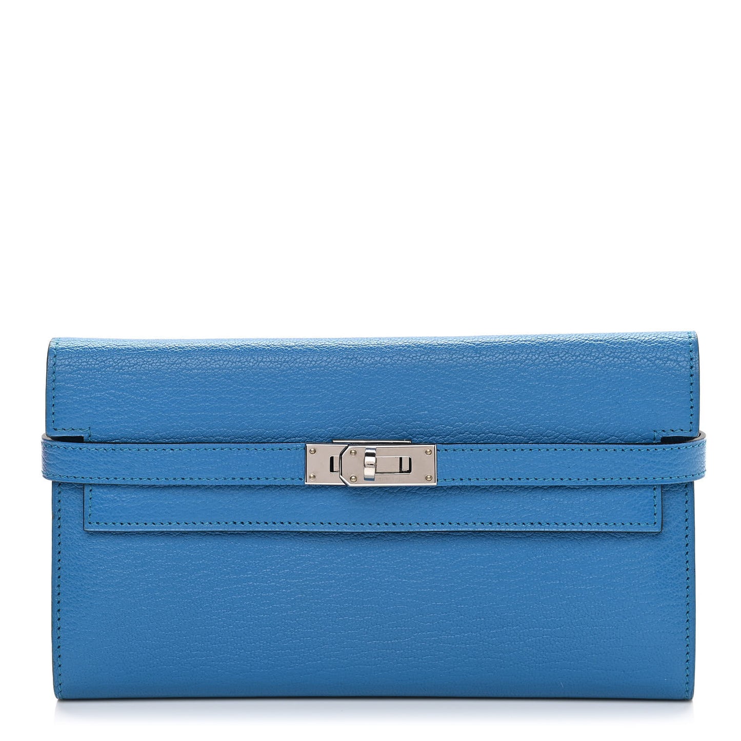 Chevre Mysore Kelly Longue Wallet Bleu Zanzibar