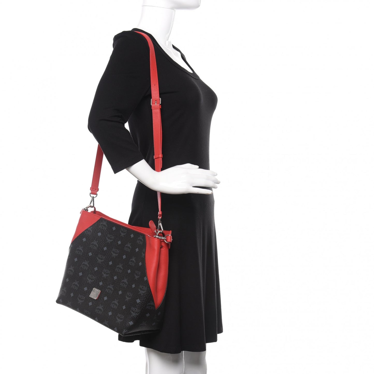 Visetos Medium Klara Hobo Red Black