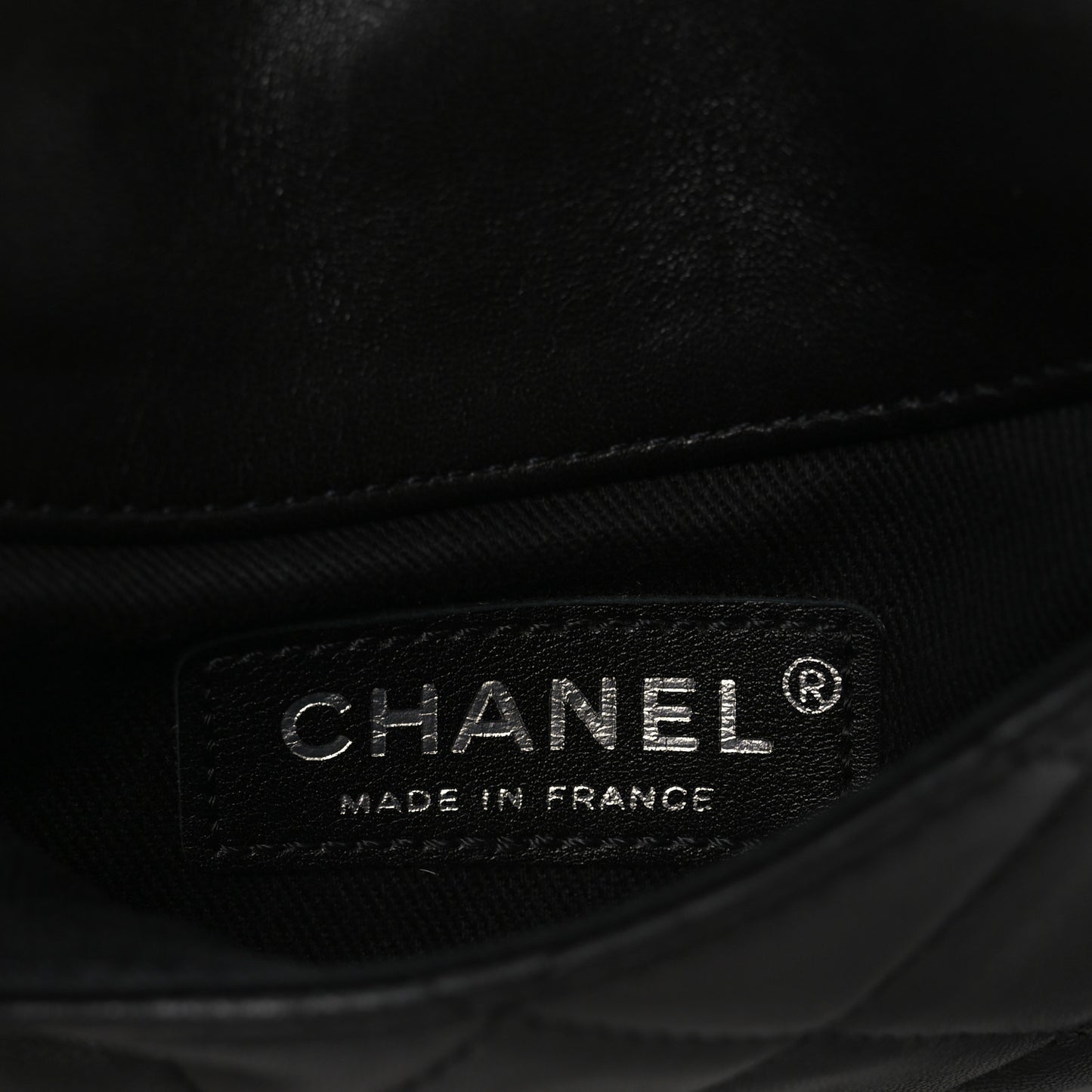 Lambskin Quilted Double Sided Wallet On Chain WOC Black