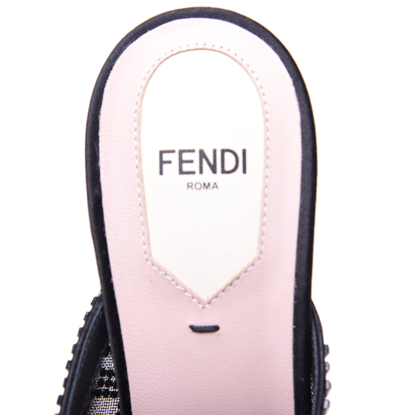 Technical Mesh Crystal FF Embellished Colibri 55mm Mules 40 Black