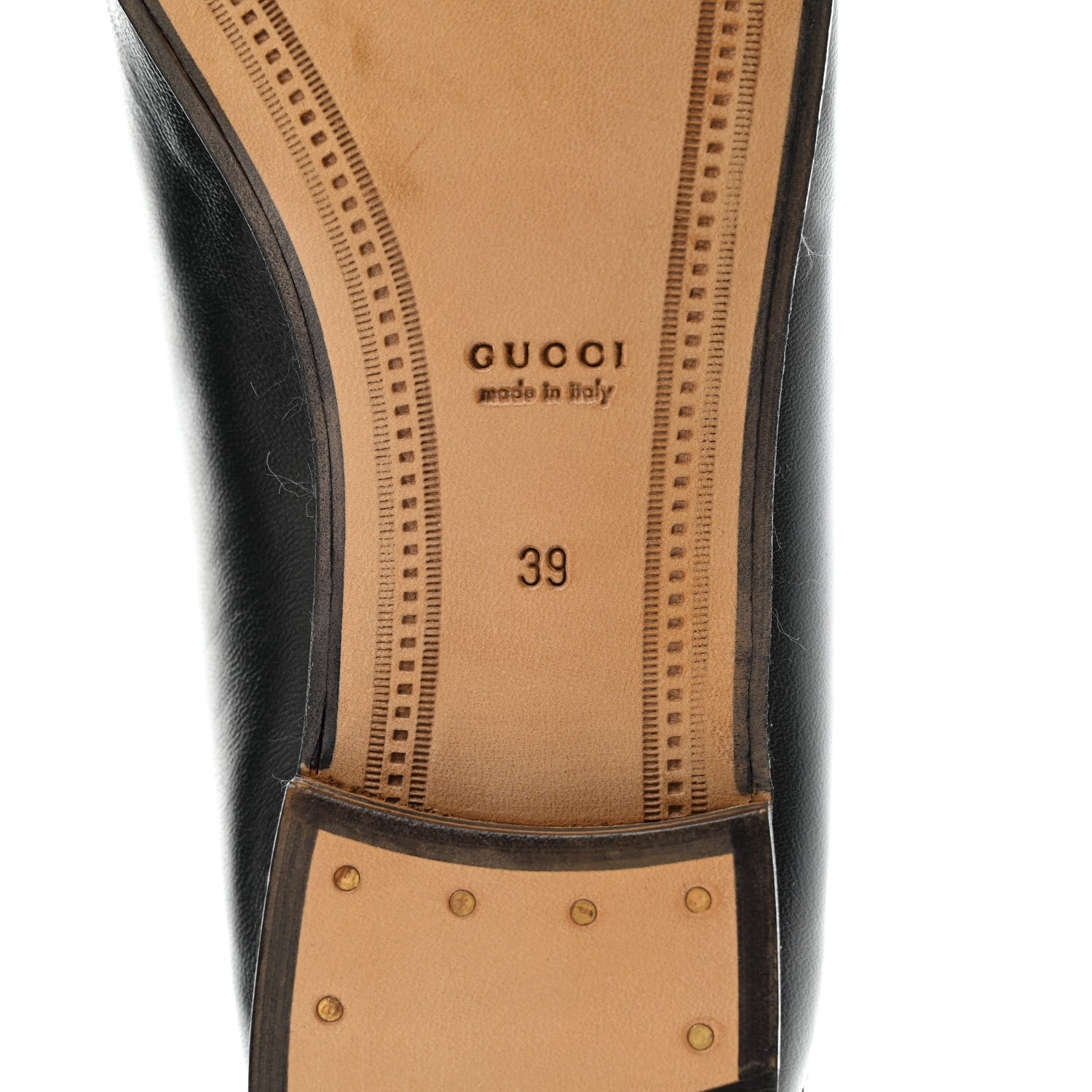 Gucci Lambskin Womens Brixton Horsebit Loafers 39 Black 6 of 9