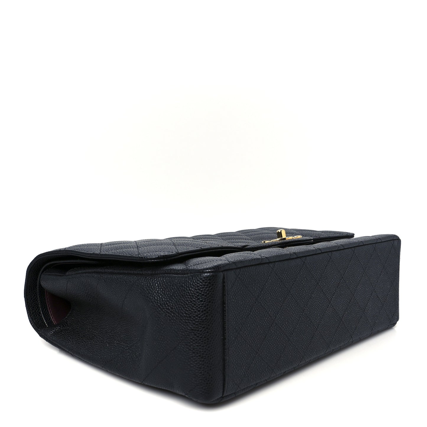 Caviar Quilted Maxi Double Flap Black