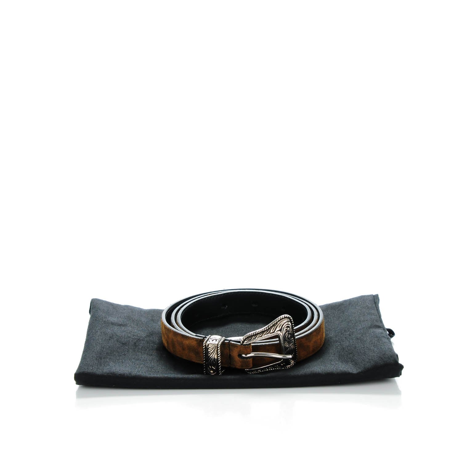 Saint Laurent Suede Western Belt 85 34 Dusty Beige 7 of 7