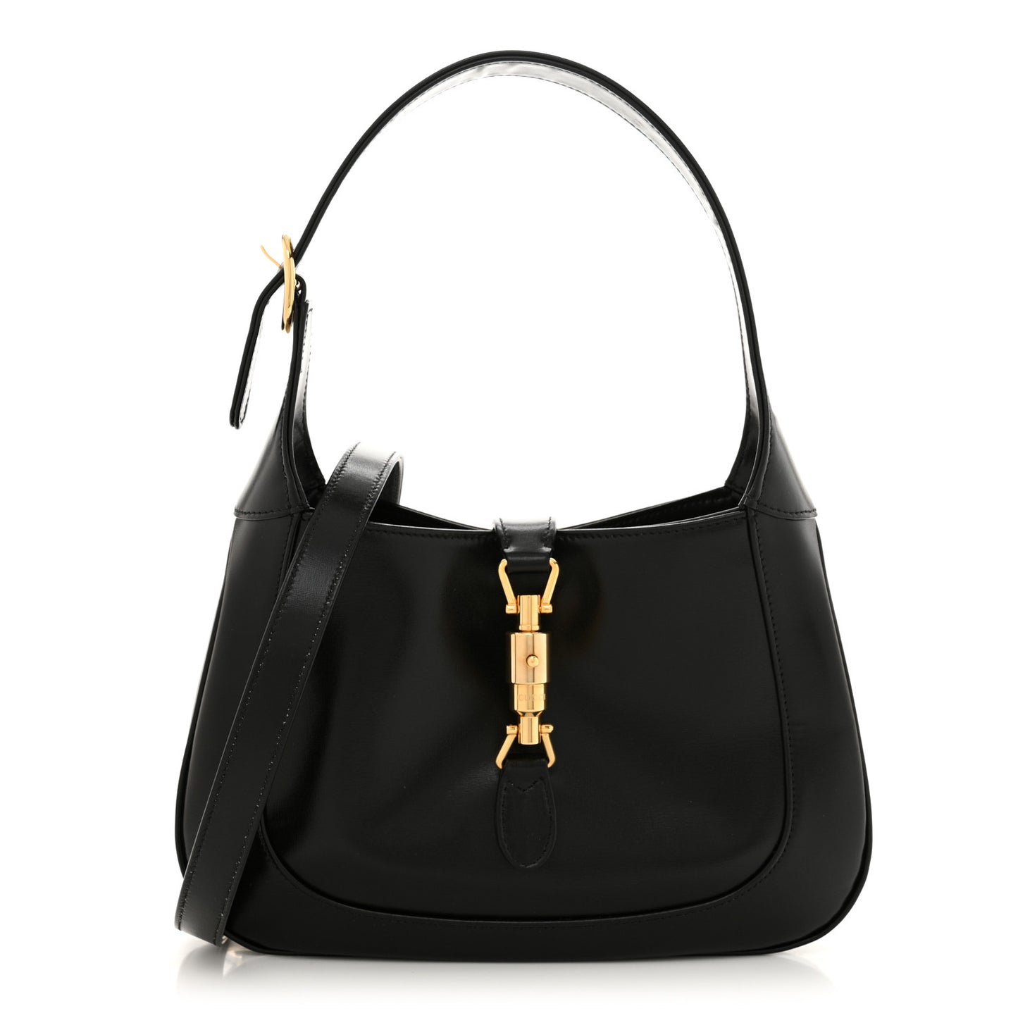 Boarded Dyana Lux Calfskin Small Jackie 1961 Hobo Black