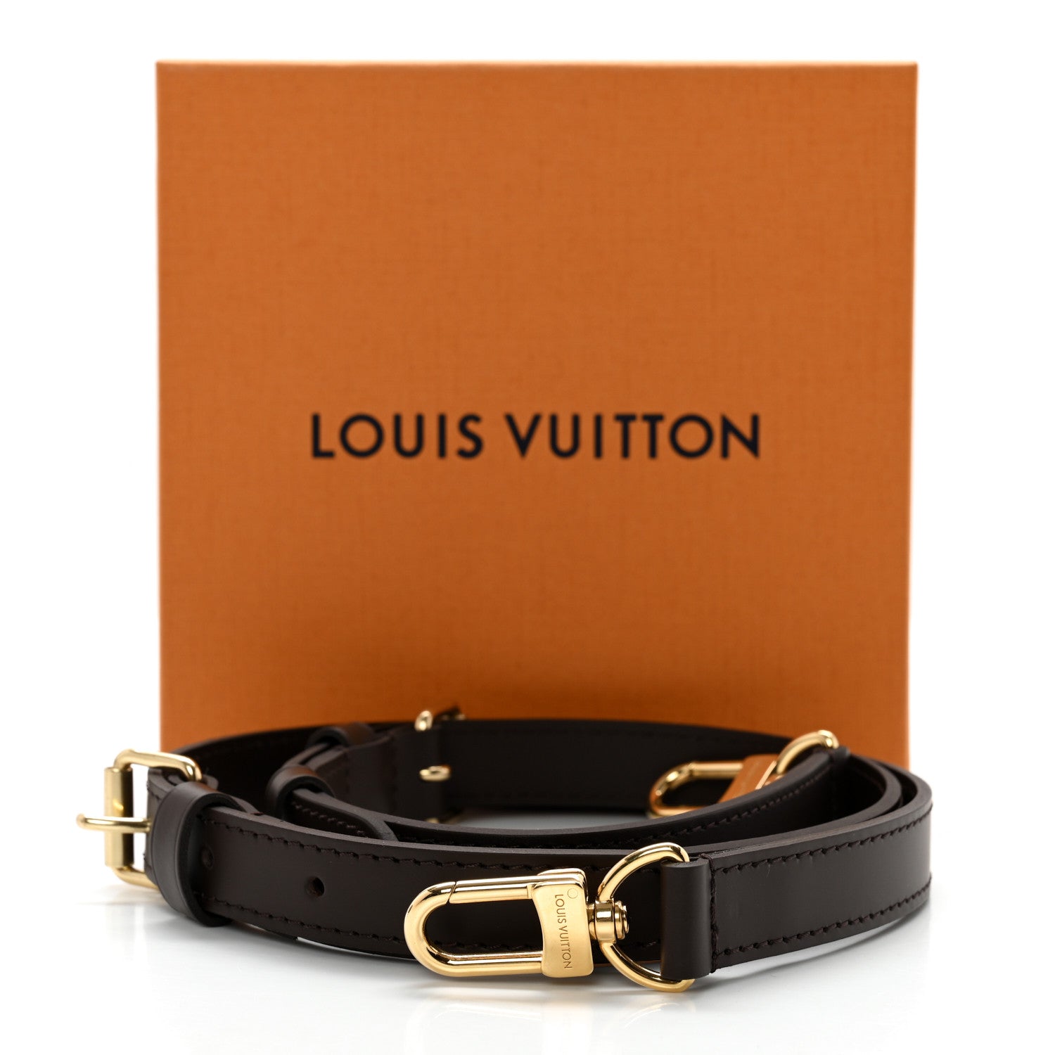 Louis Vuitton Calfskin 16mm Adjustable Shoulder Strap Brown 5 of 5