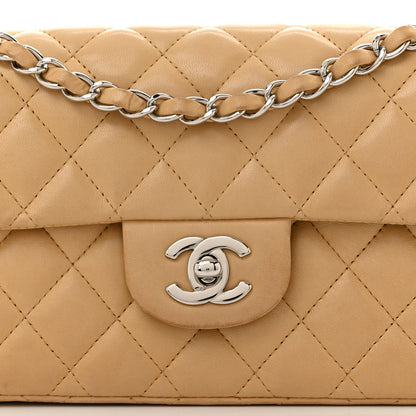 Chanel Lambskin Quilted East West Flap Beige 8 of 11