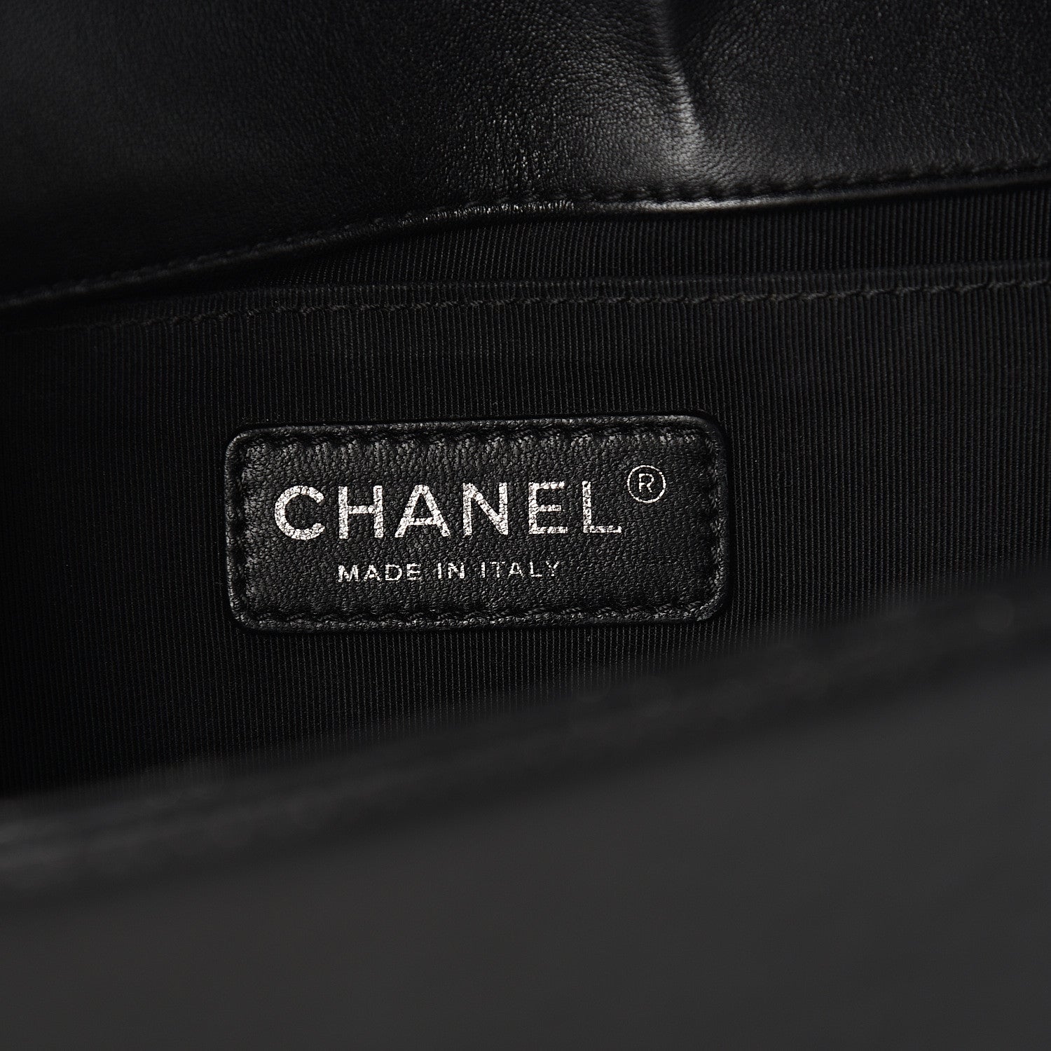 Chanel Faded Calfskin Quilted Medium Studded Boy Flap Black 5 of 10