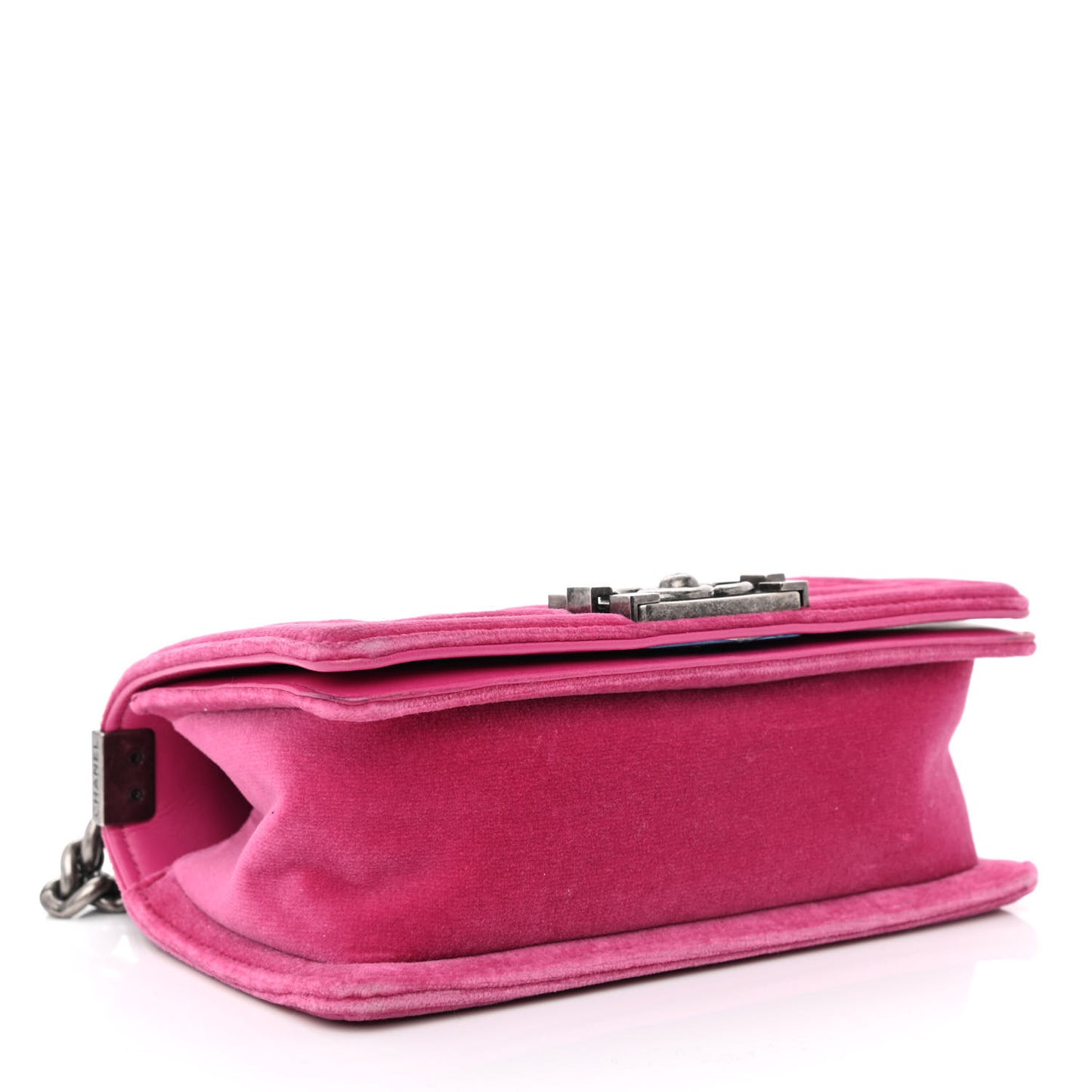 Velvet Quilted Small Boy Flap Pink