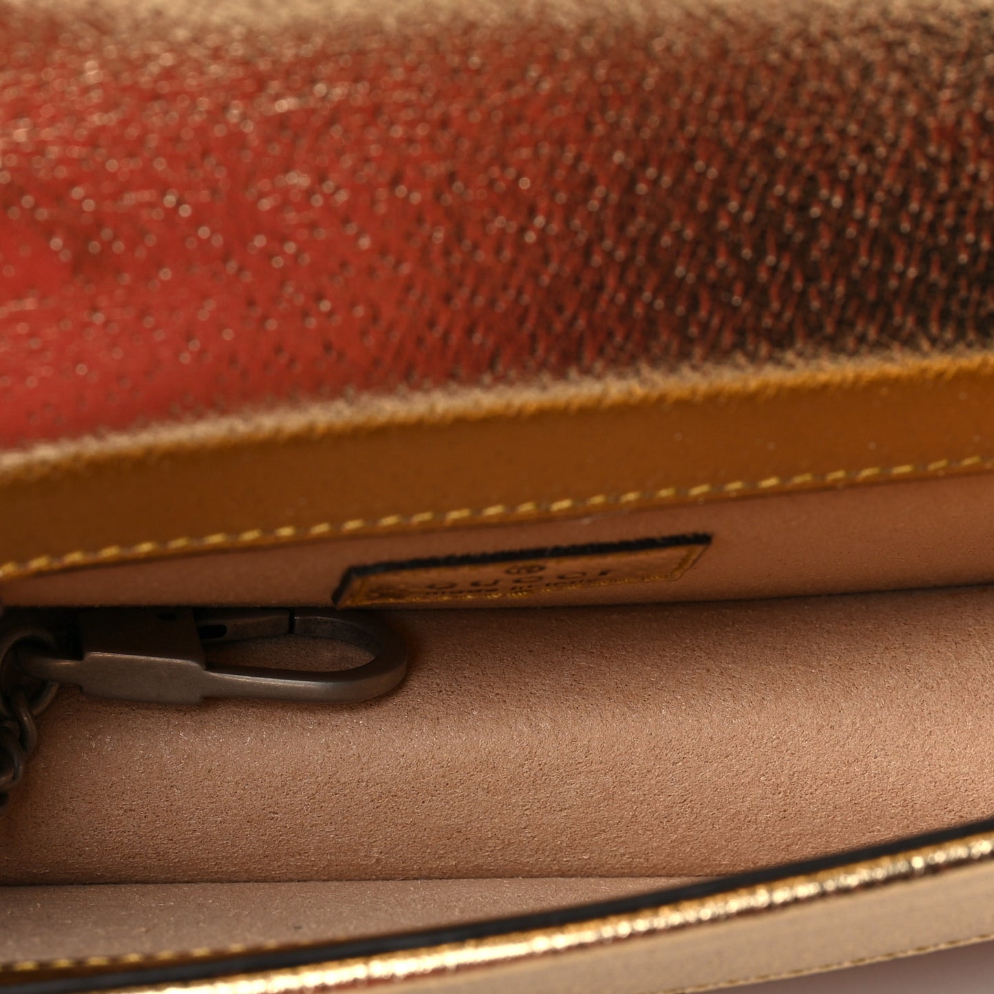 Metallic Calfskin Super Mini Dionysus Shoulder Bag Gold