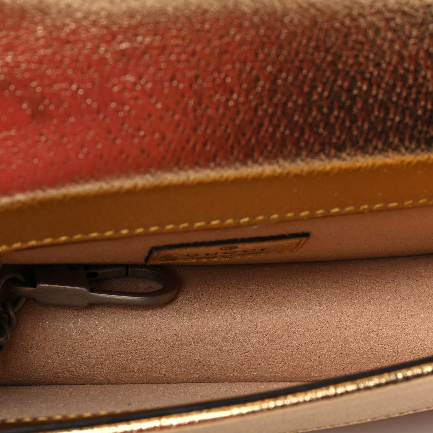 Gucci Metallic Calfskin Super Mini Dionysus Shoulder Bag Gold 5 of 7