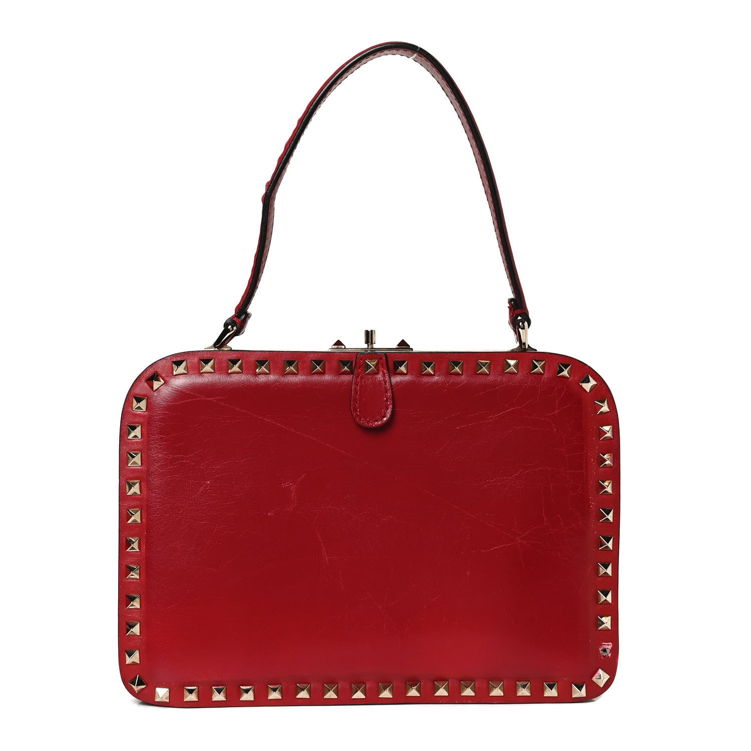 Valentino Garavani Calfskin Rockstud Frame Bag Rosso Valentino 1 of 14