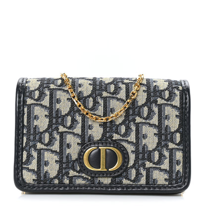 Christian Dior Oblique Nano 30 Montaigne Pouch Blue 1 of 8