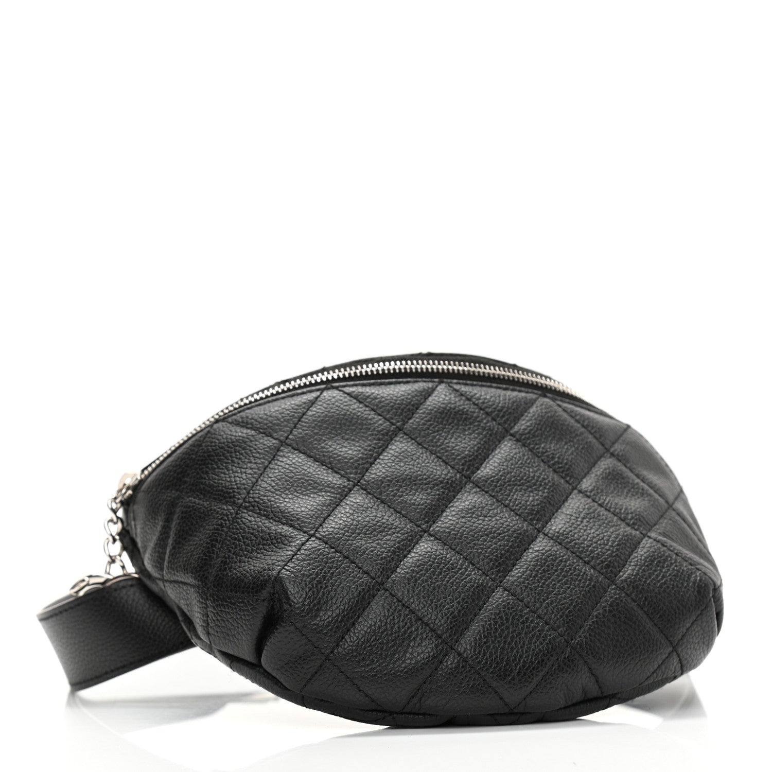 Chanel Grained Calfskin Quilted Waist Belt Bag Black 4 of 8