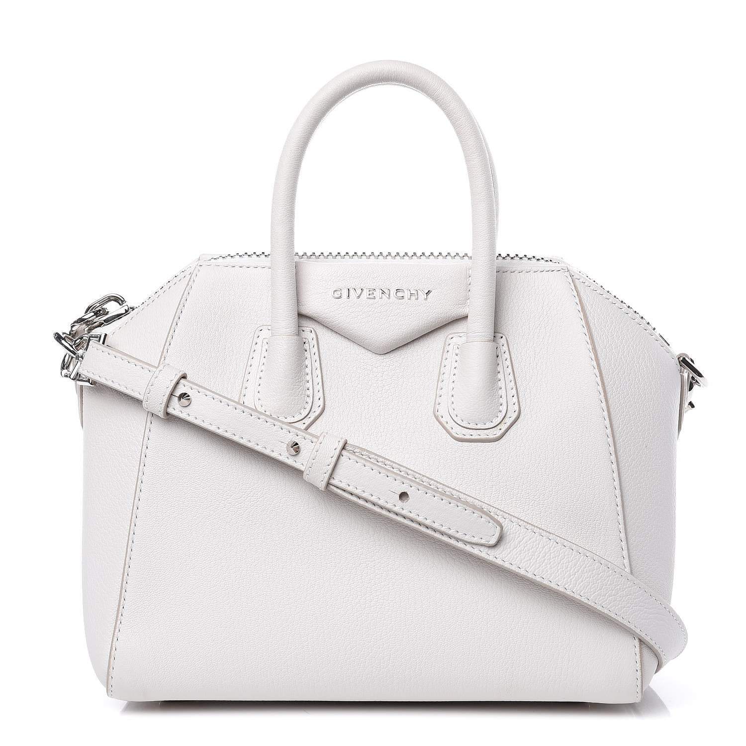Givenchy Sugar Goatskin Mini Antigona White 1 of 12