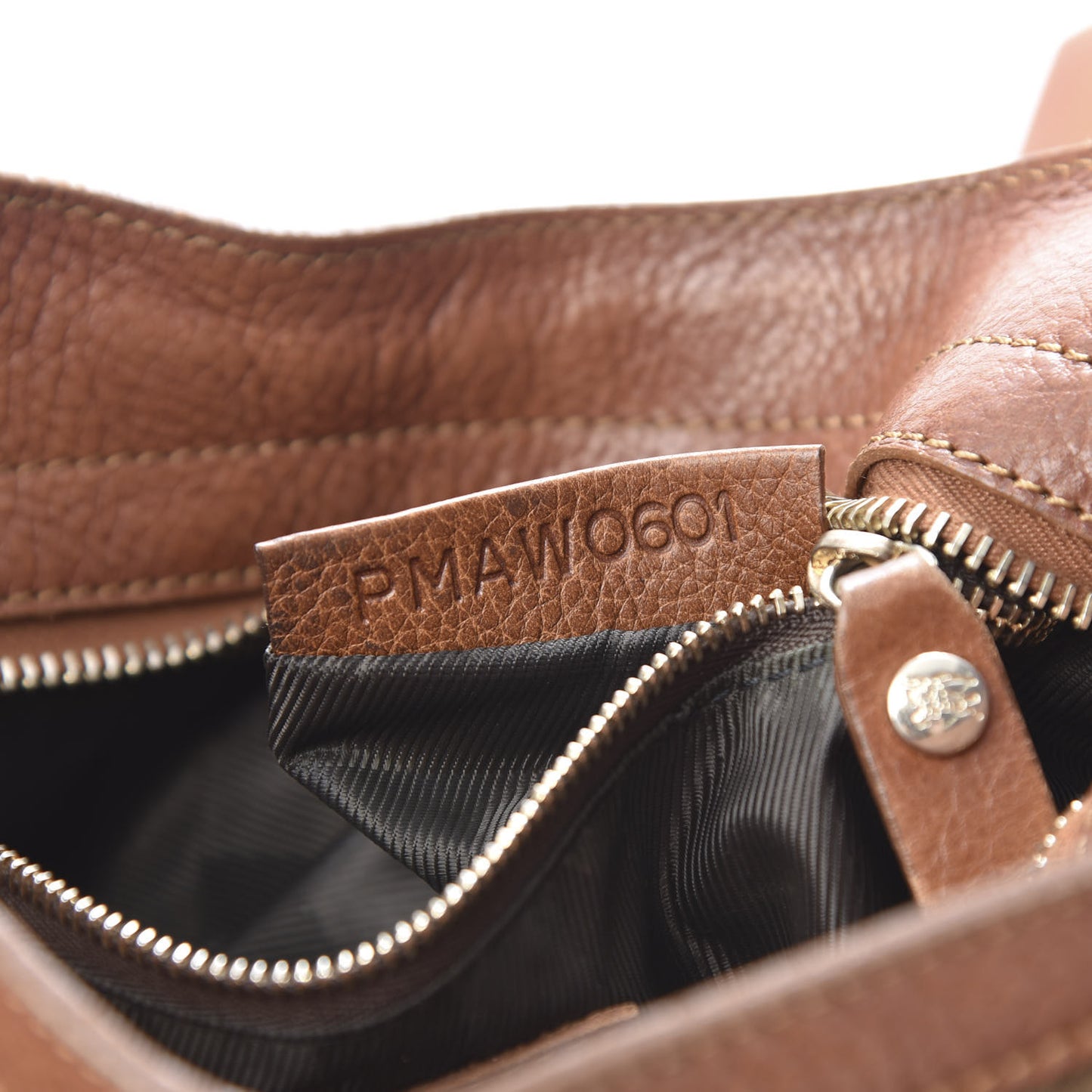 House Check Buckle Bag Dark Tan