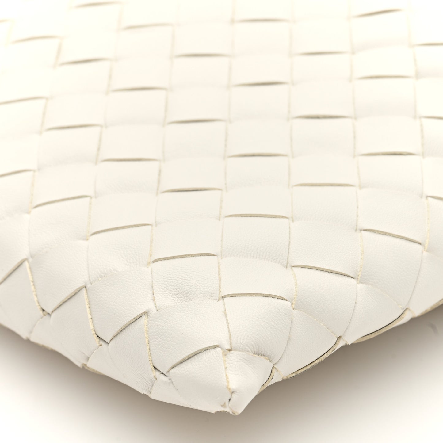 Calfskin Intrecciato Mini Hop White