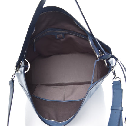 MCM Calfskin Ottomar Monogram Large Klara Hobo Luft Blue 7 of 9