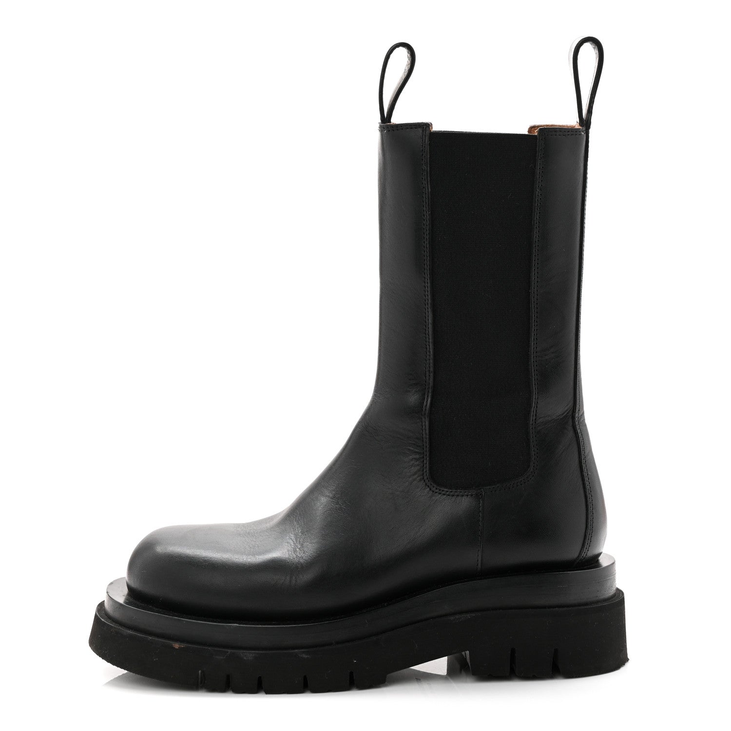 Bottega Veneta Calfskin The Lug Chelsea 55mm Boots 35.5 Black 1 of 9